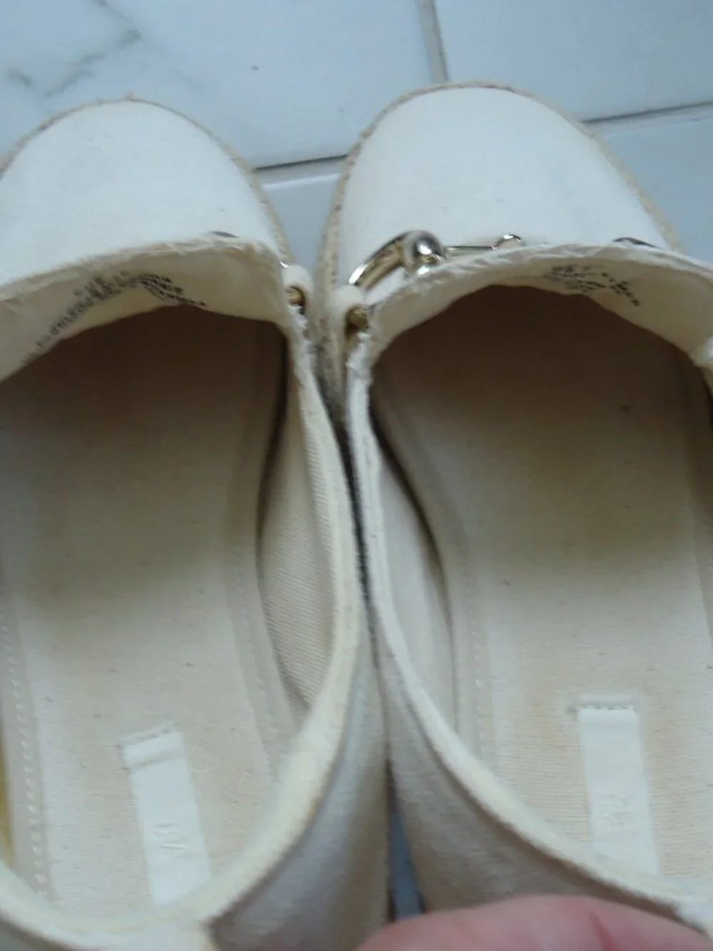 SIZE 7. H & M platform espadrilles shoes.